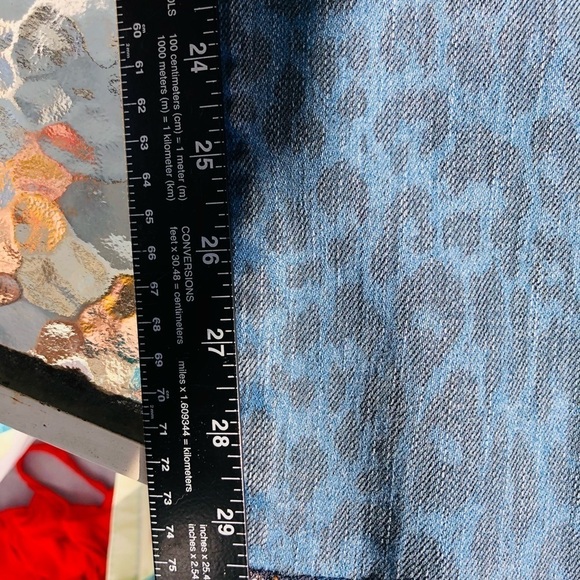 Current & Elliot size 32 jeans leopard print jeans straight skinny - Picture 10 of 15